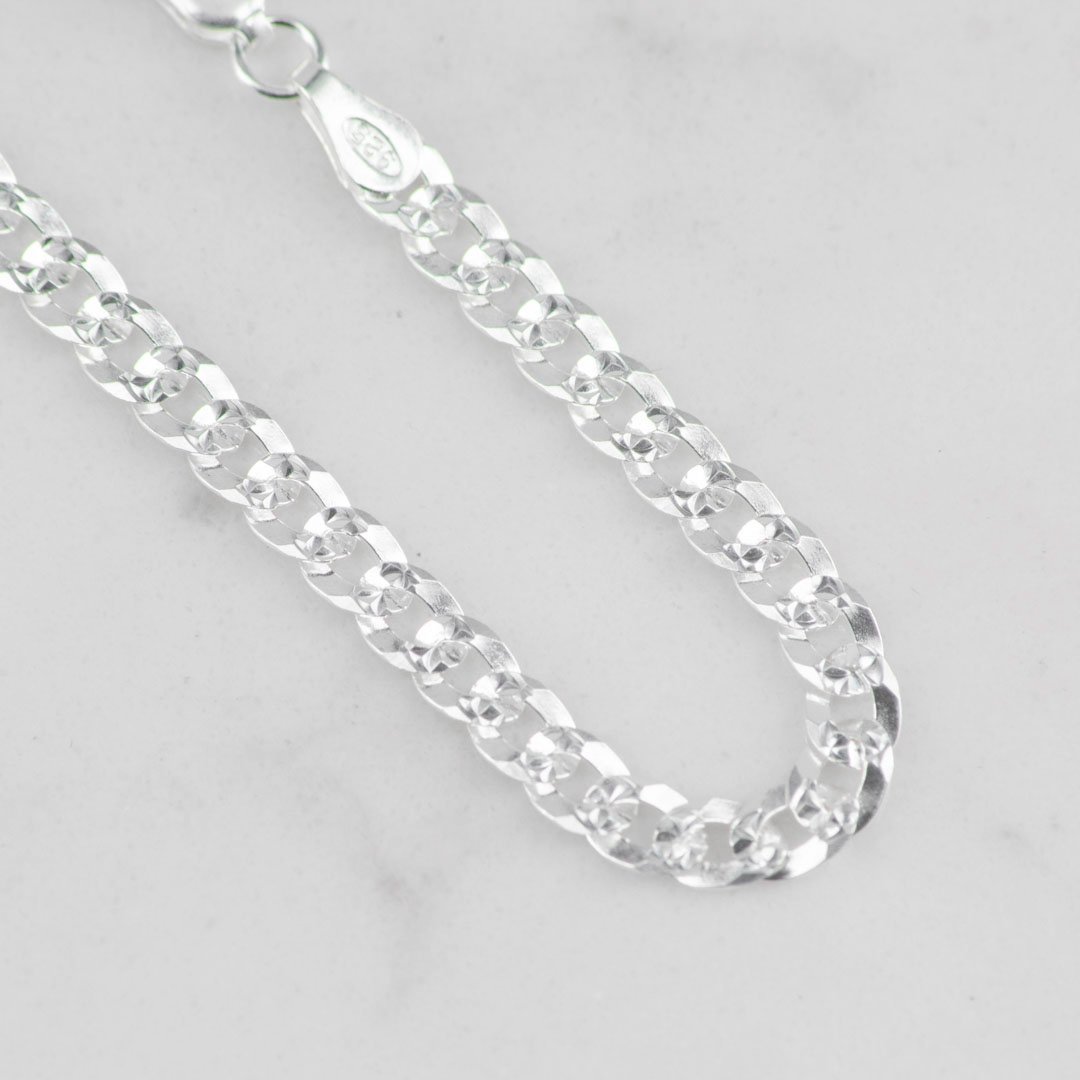 PULSERA CUBANA DIAMANTADA 4MM-19CM