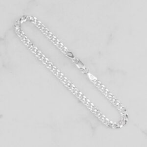 PULSERA CUBANA DIAMANTADA 4MM-19CM