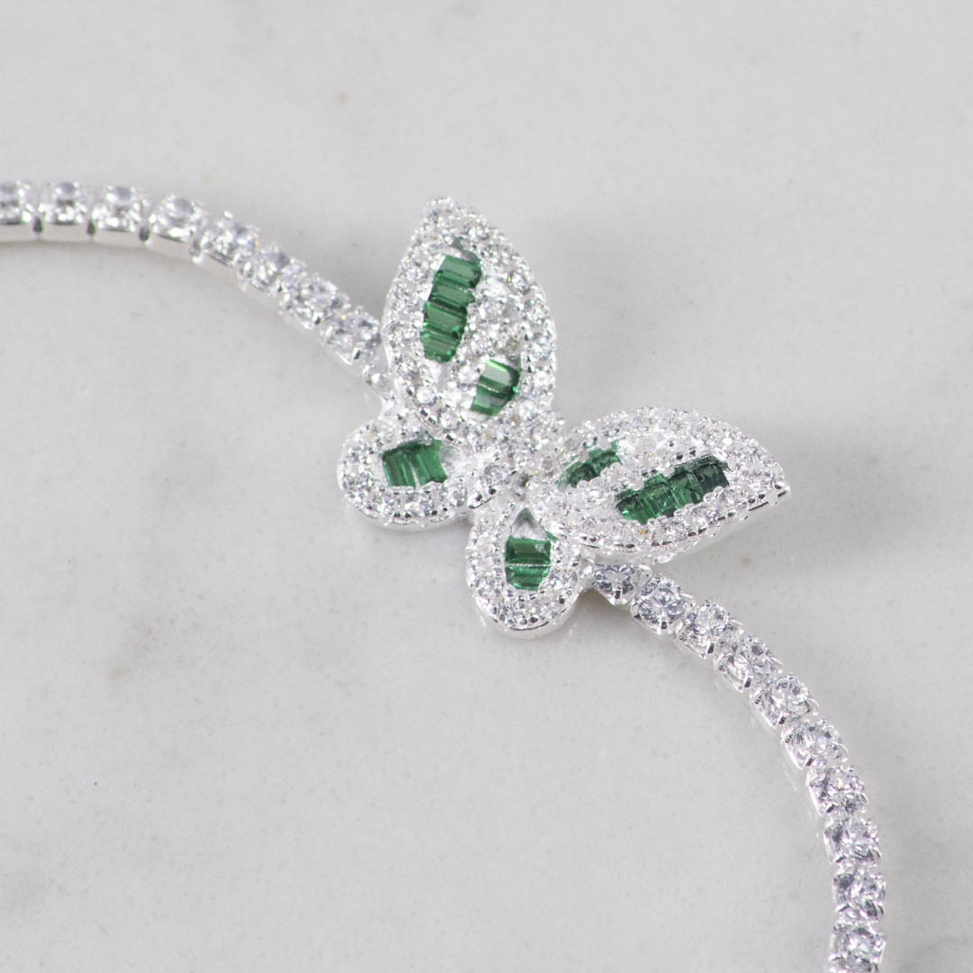 PULSERA TENNIS MARIPOSA CIRCONES 17CM