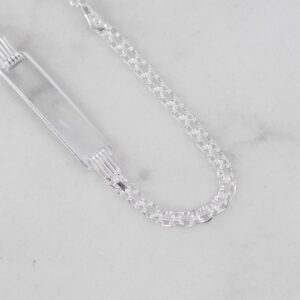 PULSERA PLACA TEJIDO CHINO 2.5MM-15CM