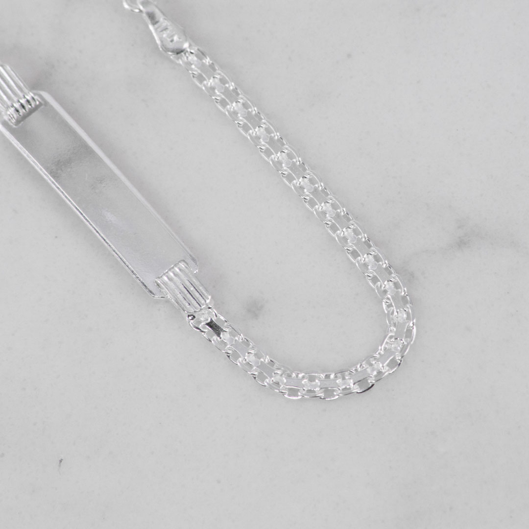 PULSERA PLACA TEJIDO CHINO 2.5MM-15CM