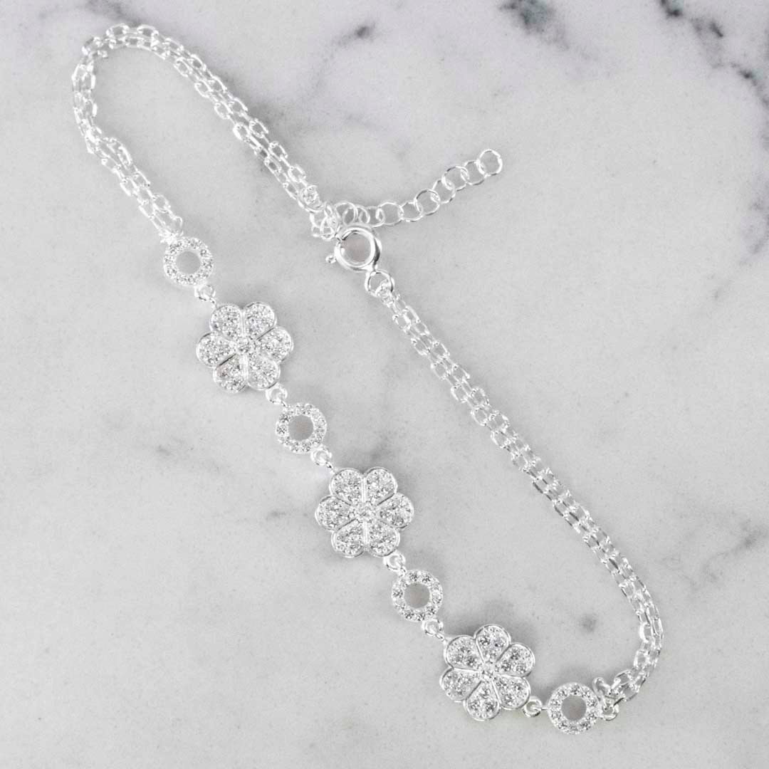 PULSERA FLORES X CIRCULOS CIRCONES