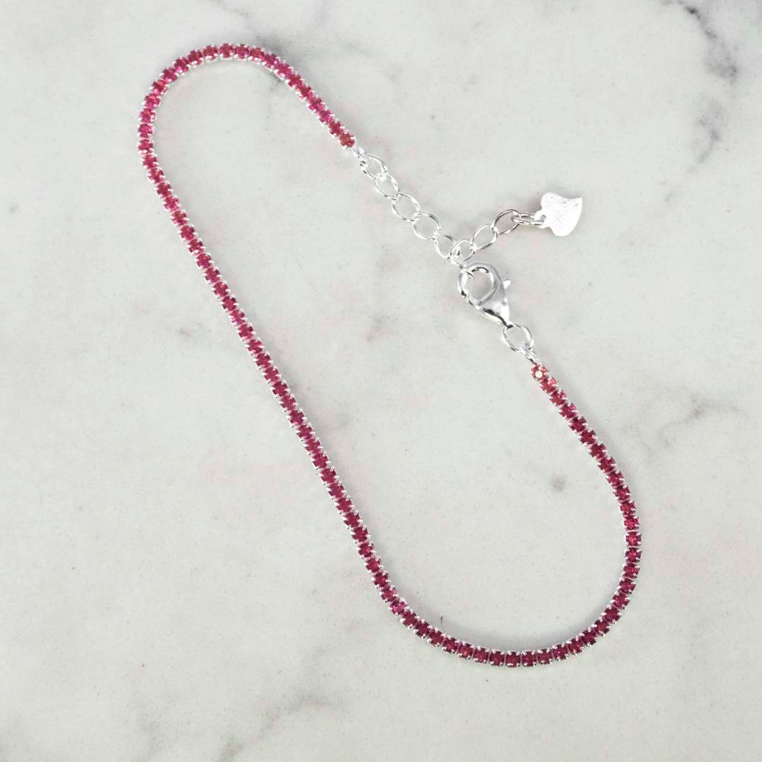 PULSERA TENNIS ROSADA 2MM-17CM
