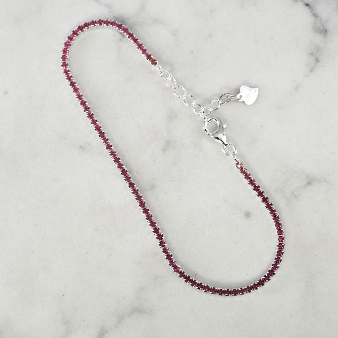 PULSERA TENNIS ROSADA 2MM-17CM