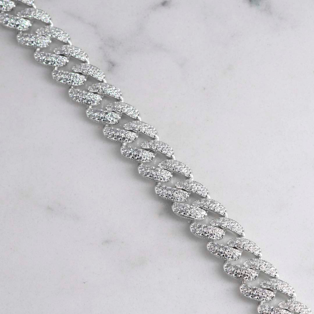 PULSERA CUBANA CIRCONES 8MM-20CM