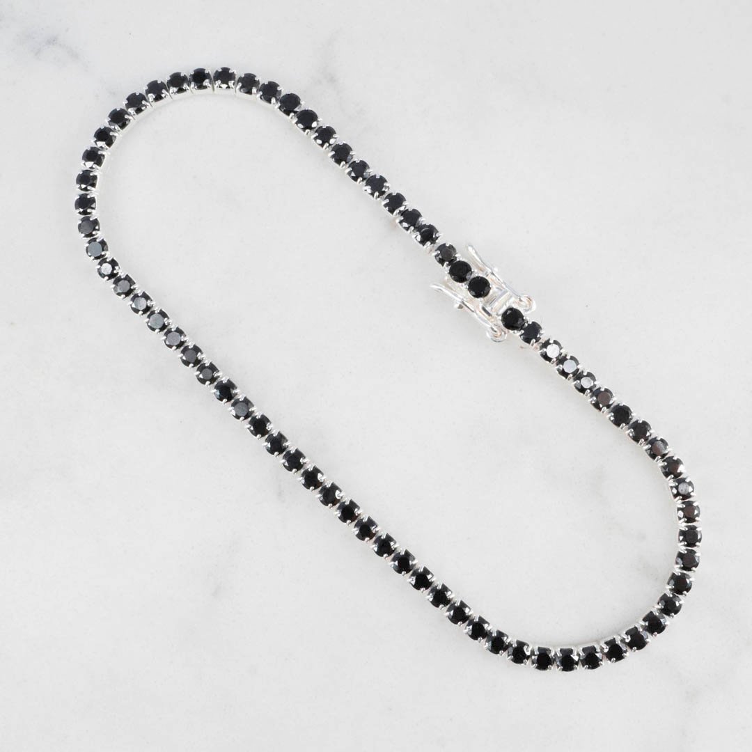 PULSERA ESMERALDA BS 2.5MM-21CM NEGRO