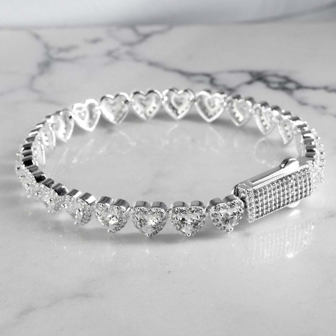 PULSERA CORAZON HALO 7MM-20CM