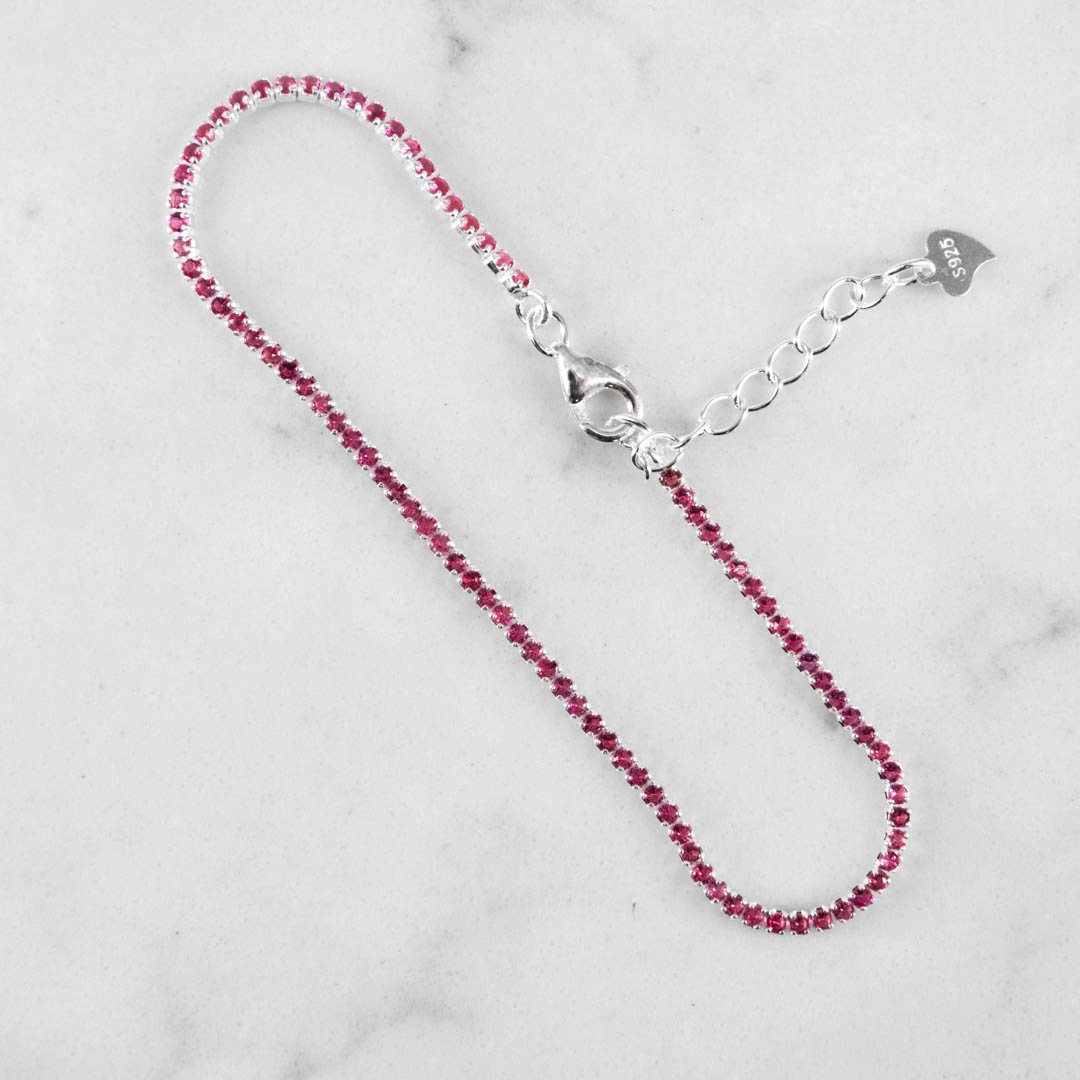 PULSERA TENNIS ROSADA 1.9MM-16CM