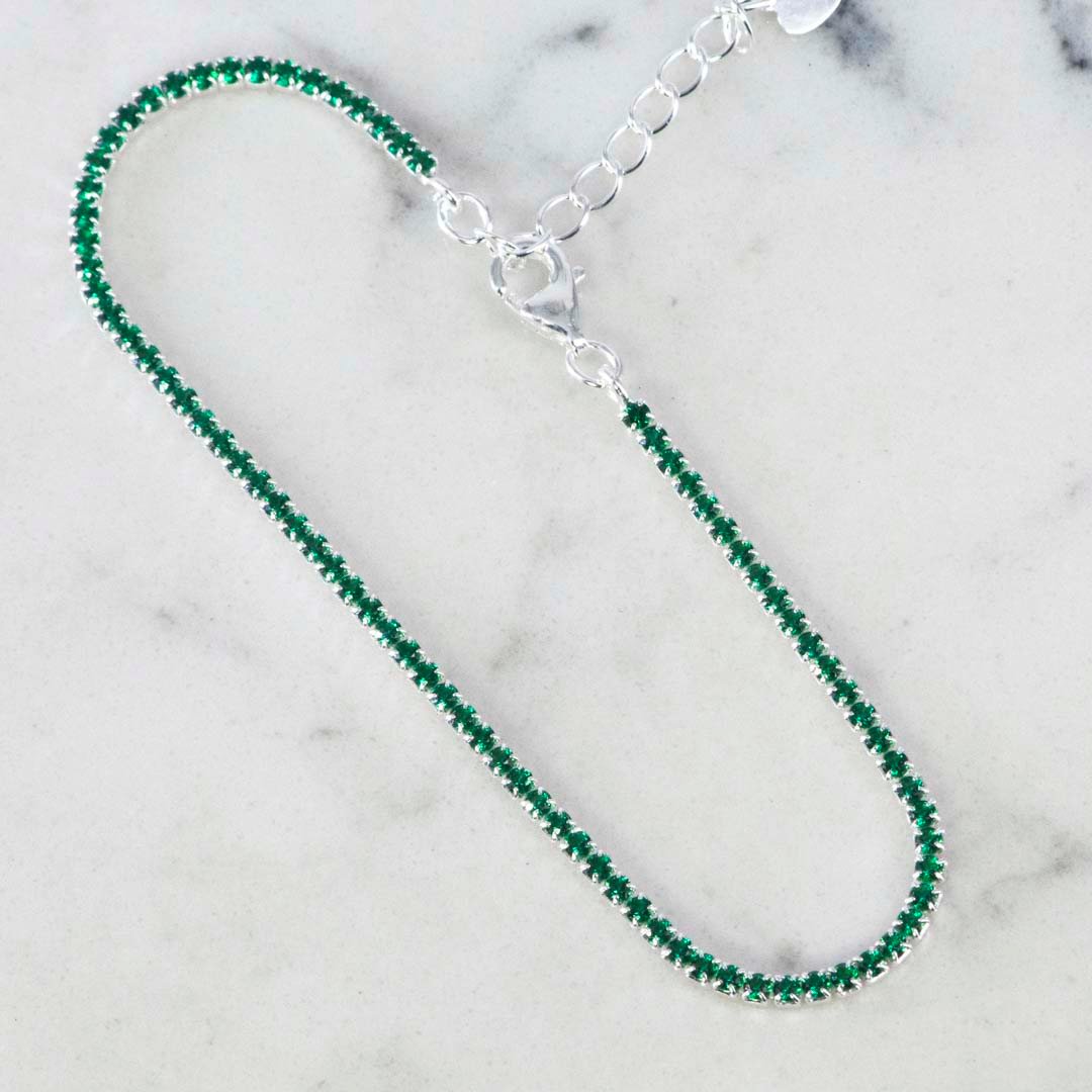PULSERA TENNIS ESMERALDA 2.1MM-17CM
