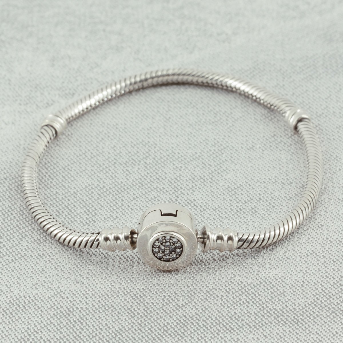 BRAZALETE PANDORA DOBLE CIRCULO CIRCONES