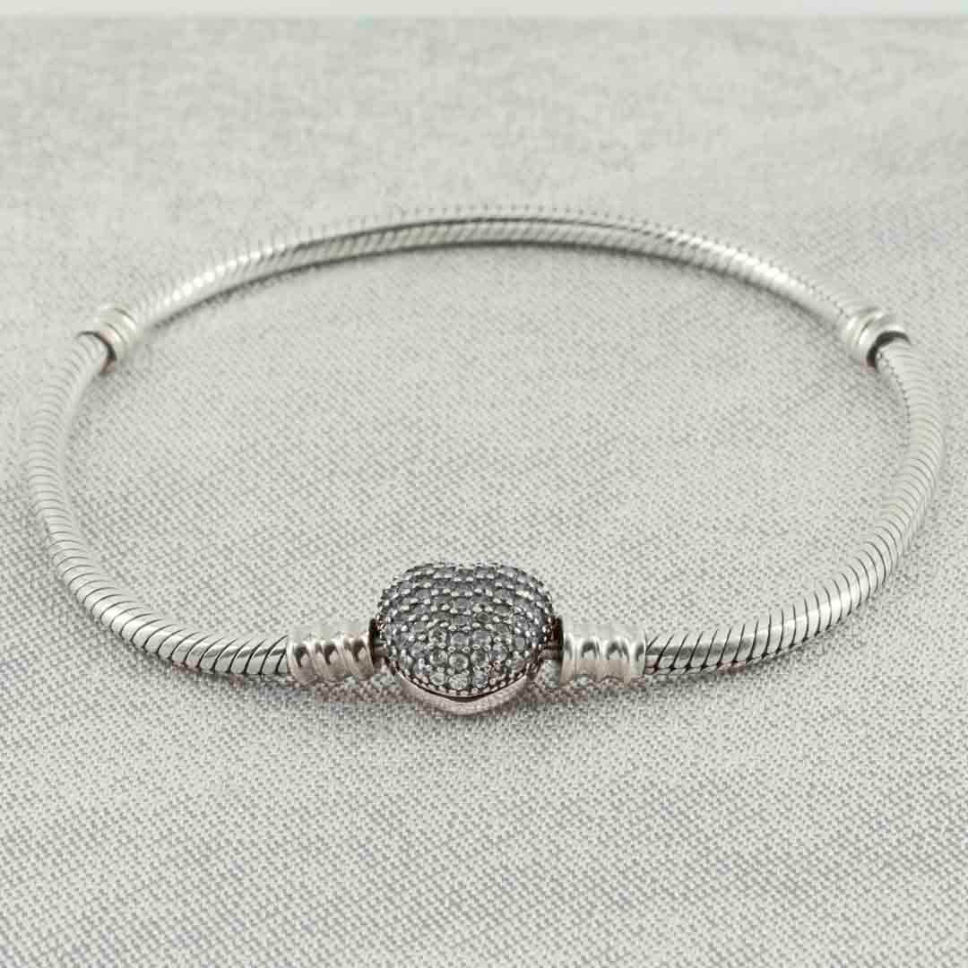 BRAZALETE PANDORA CORAZON CIRCONES
