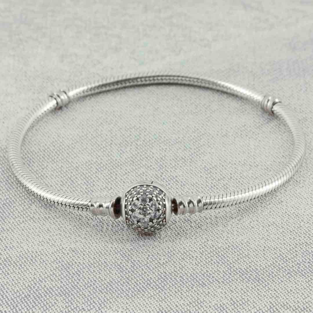 BRAZALETE PANDORA FLOR CIRCULO CIRCONES