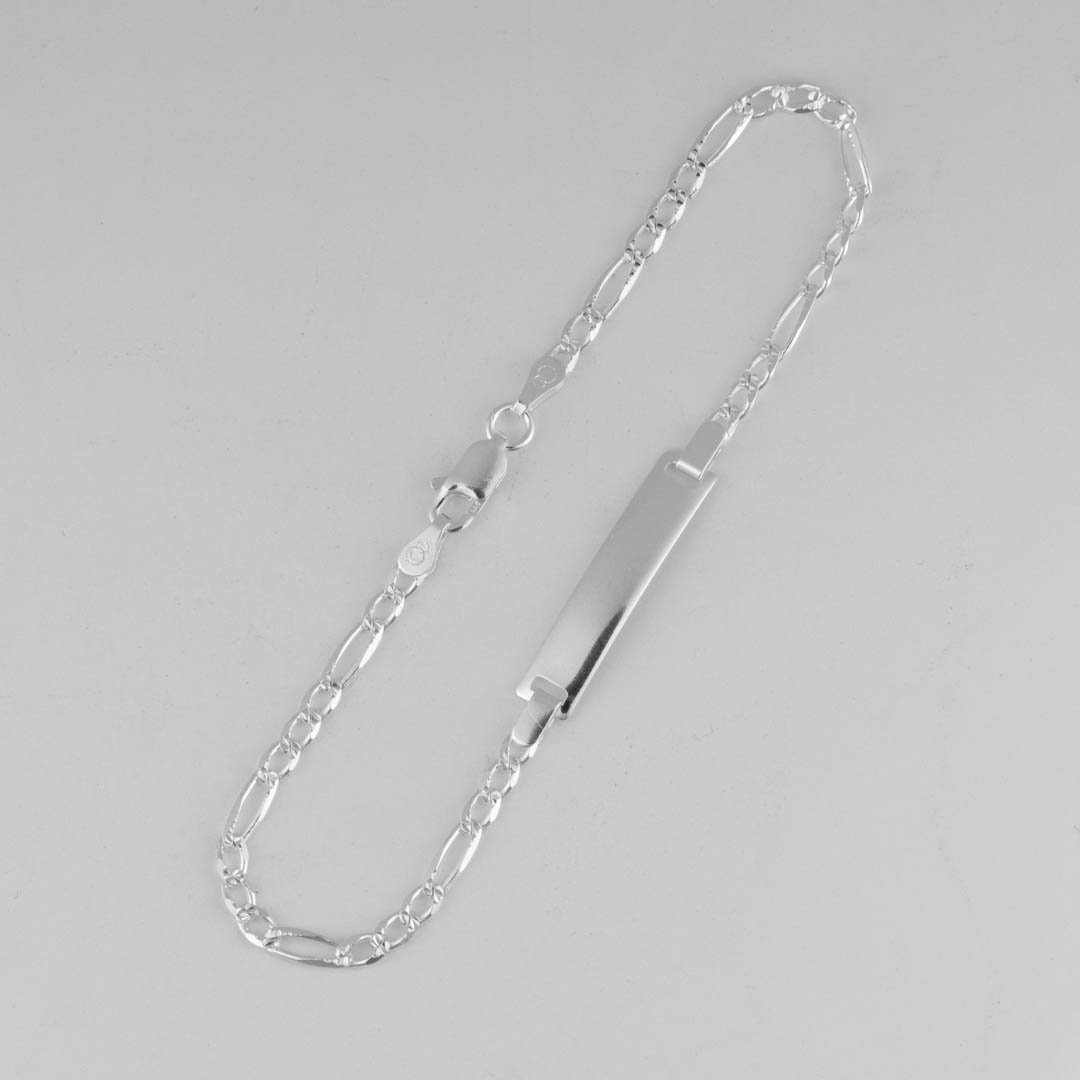 PULSERA PLACA 3X1 TALLADA 3MM-19CM