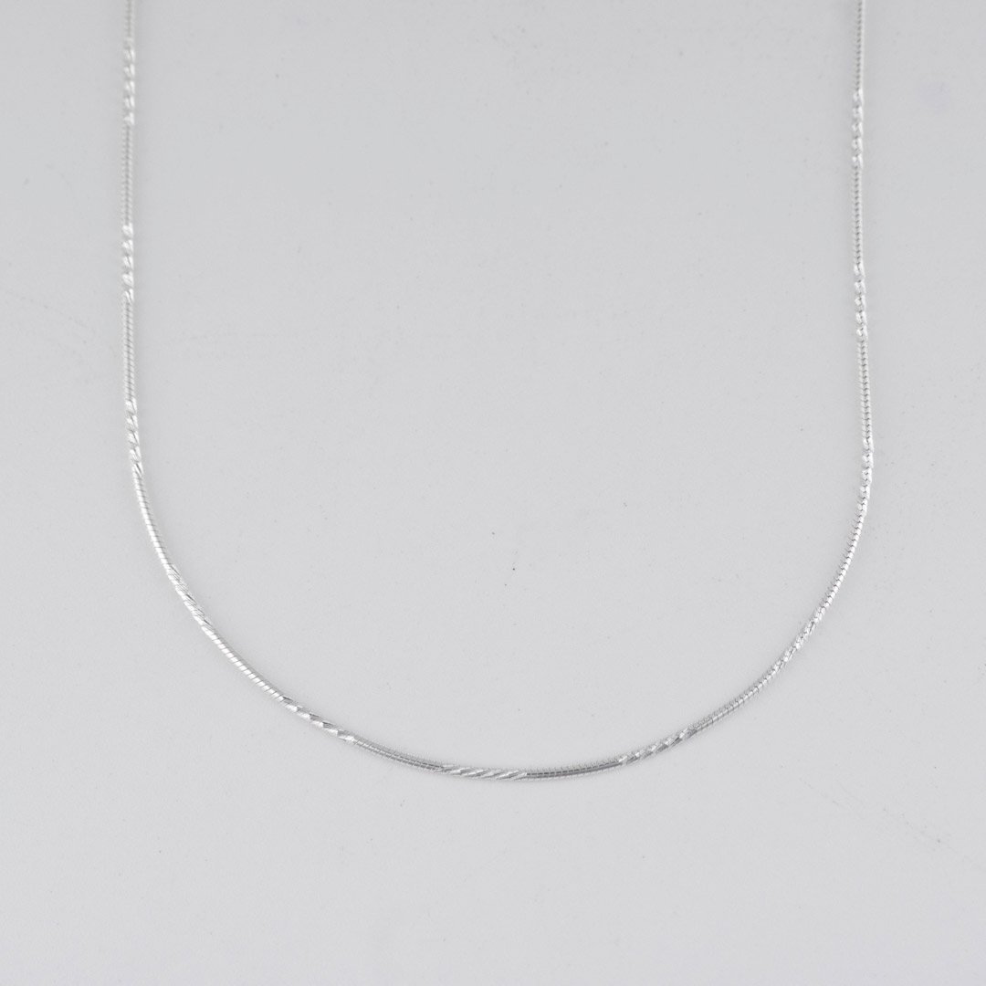 CADENA COLA DE RATON LISO X DIAMANTADO 1MM-45CM