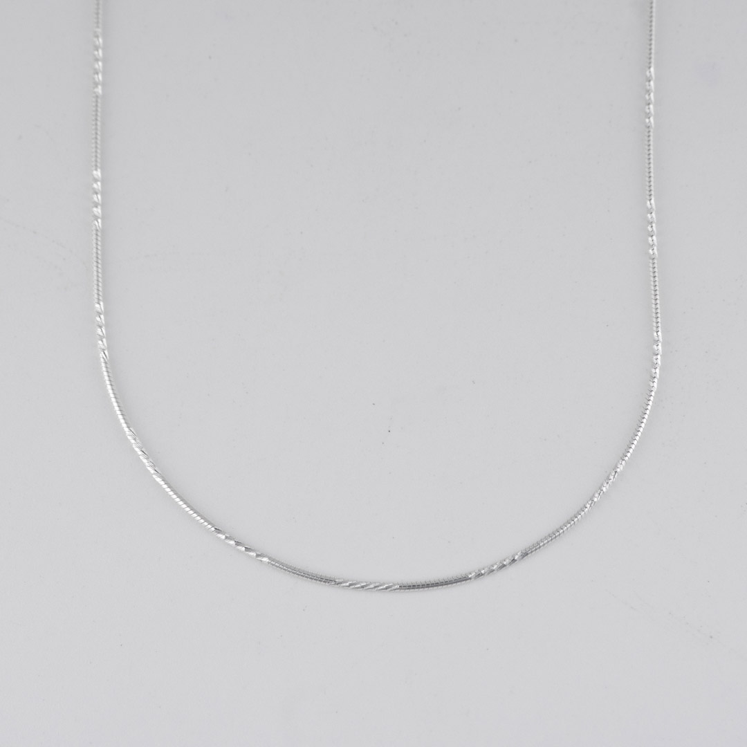 CADENA COLA DE RATON LISO X DIAMANTADO 1MM-45CM