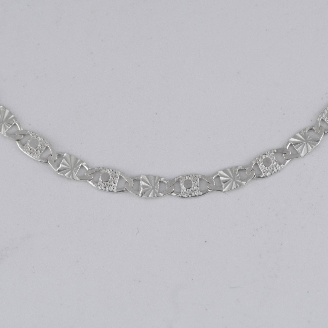 CADENA ESCALERA PLANA PUNTO X DIAMANTADA 2MM-50CM