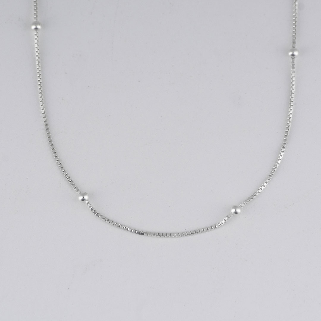 CADENA VENECIANA BOLITAS 1MM-45CM