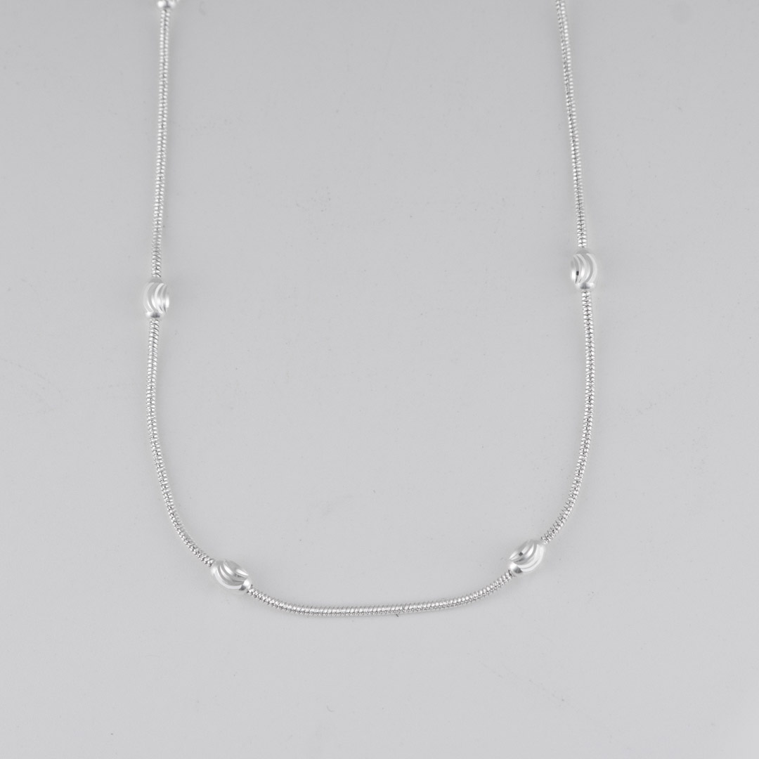 CADENA COLA DE RATON OVALO DIAMANTADO 3MM-45CM