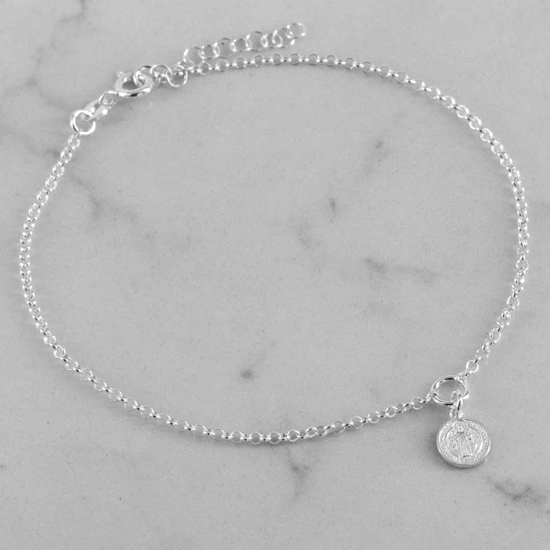 TOBILLERA DIJE SAN BENITO 2MM