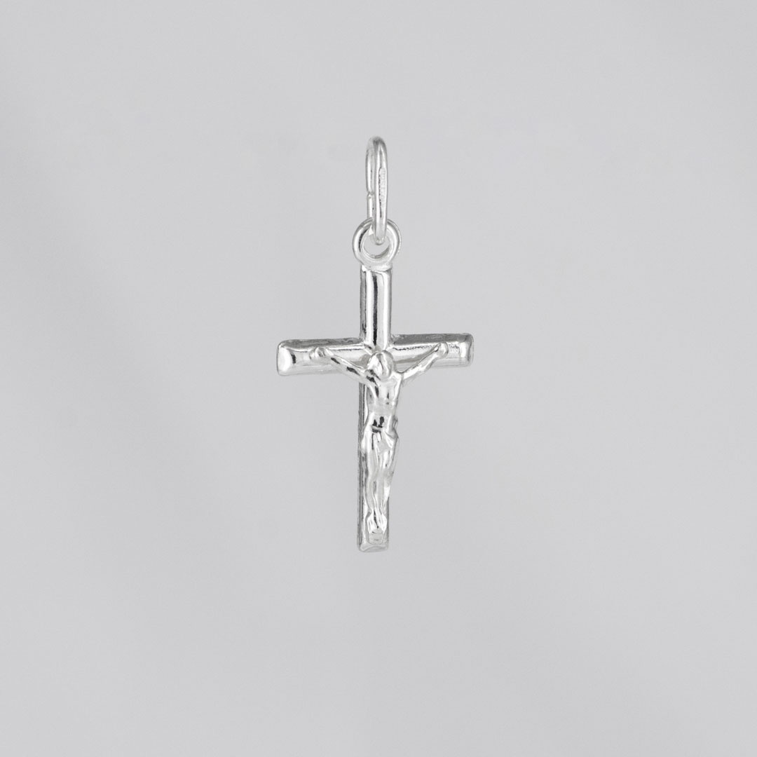 DIJE CRUZ CRISTO TUBULAR PEQUEÑA