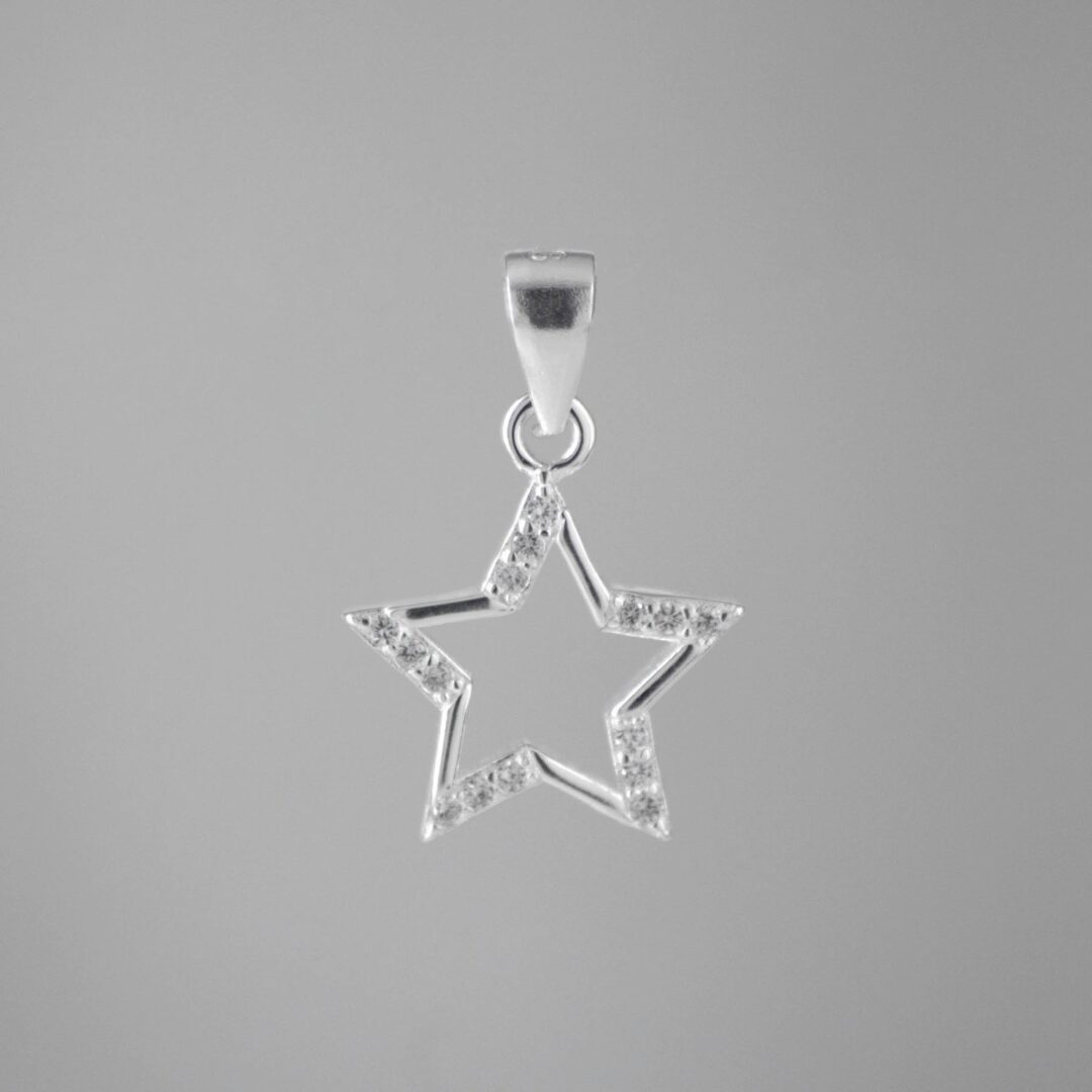 DIJE SILUETA ESTRELLA MICROCIRCONES