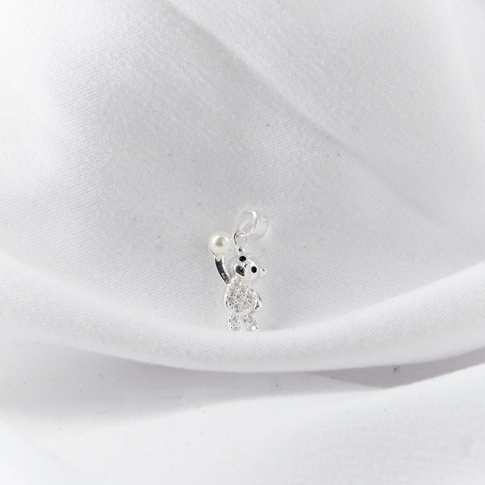 DIJE OSITO COLGANTE PERLA