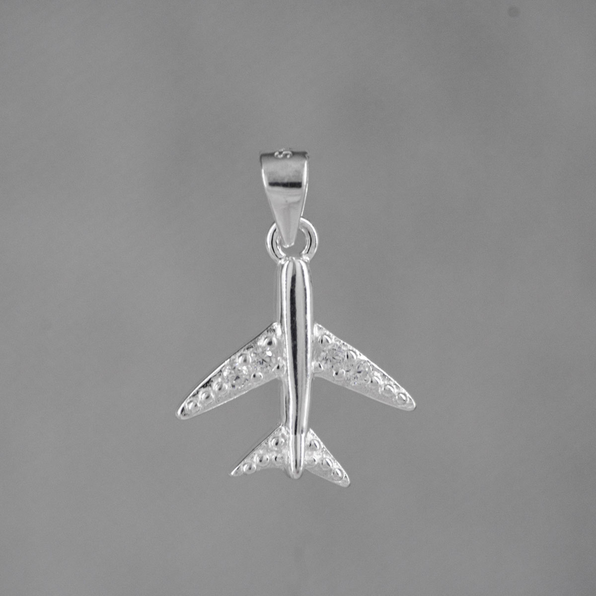 DIJE AVION ALAS CIRCONES PEQUEÑO