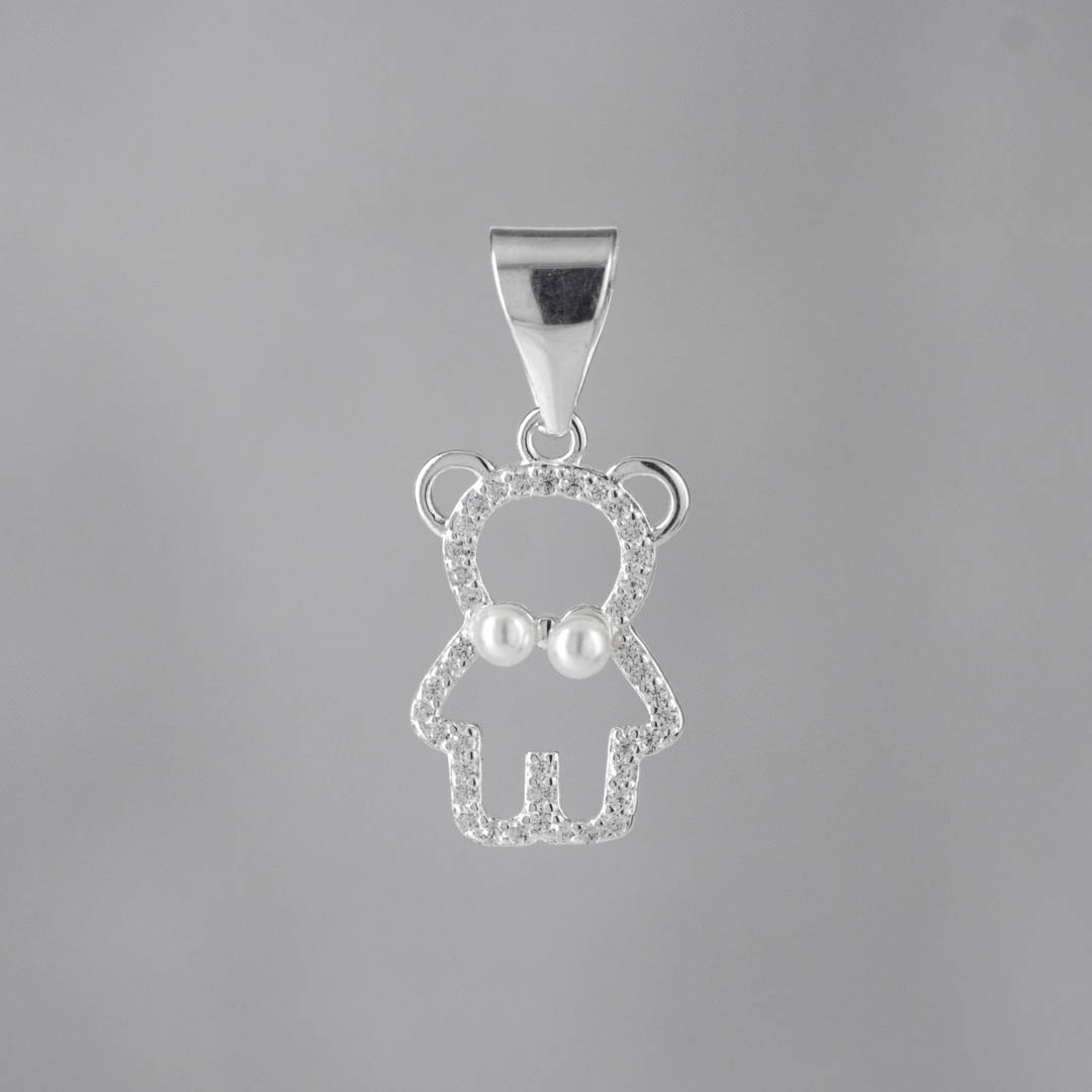 DIJE OSITO SILUETA PERLAS