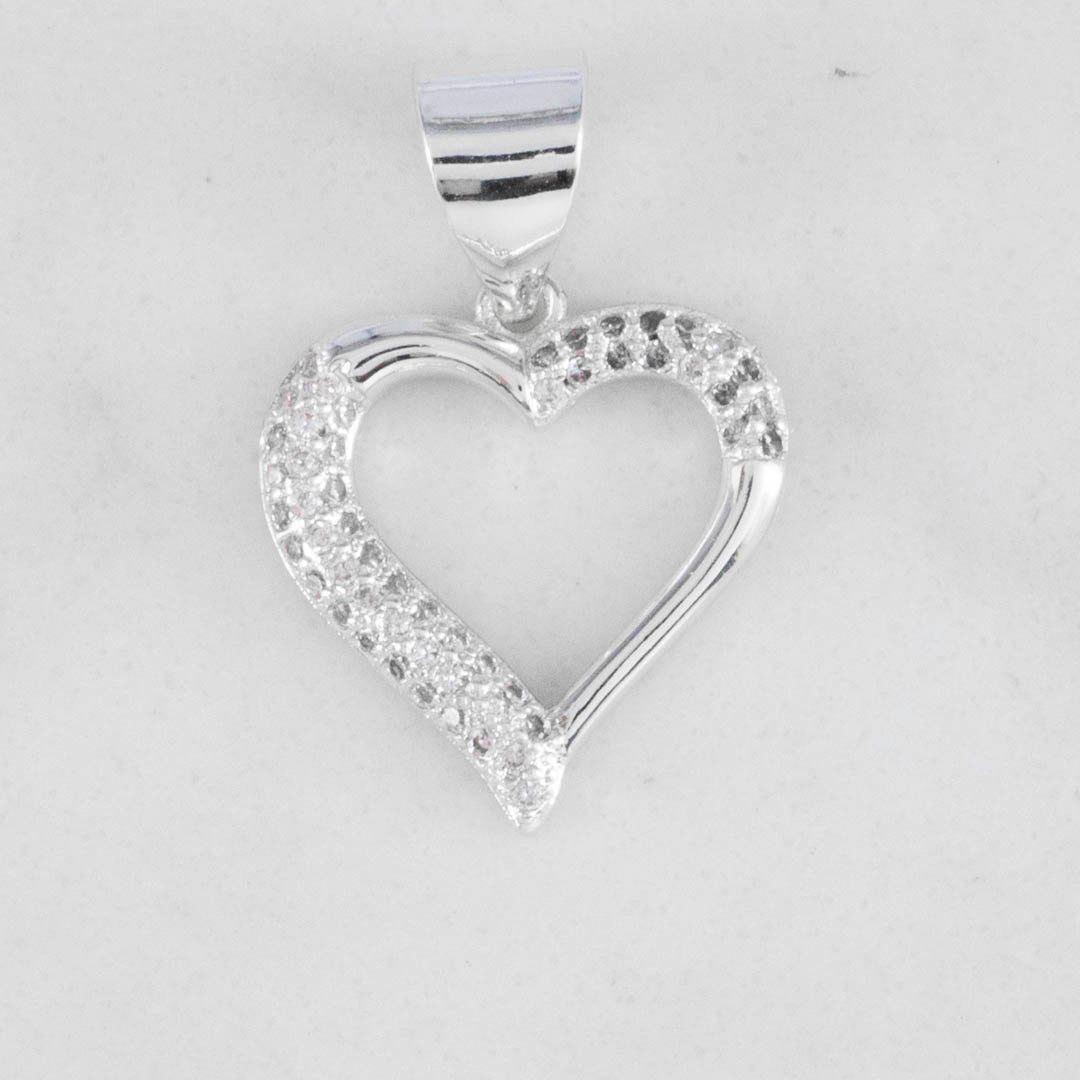 DIJE CORAZON SILUETA CIRCONES COLORES