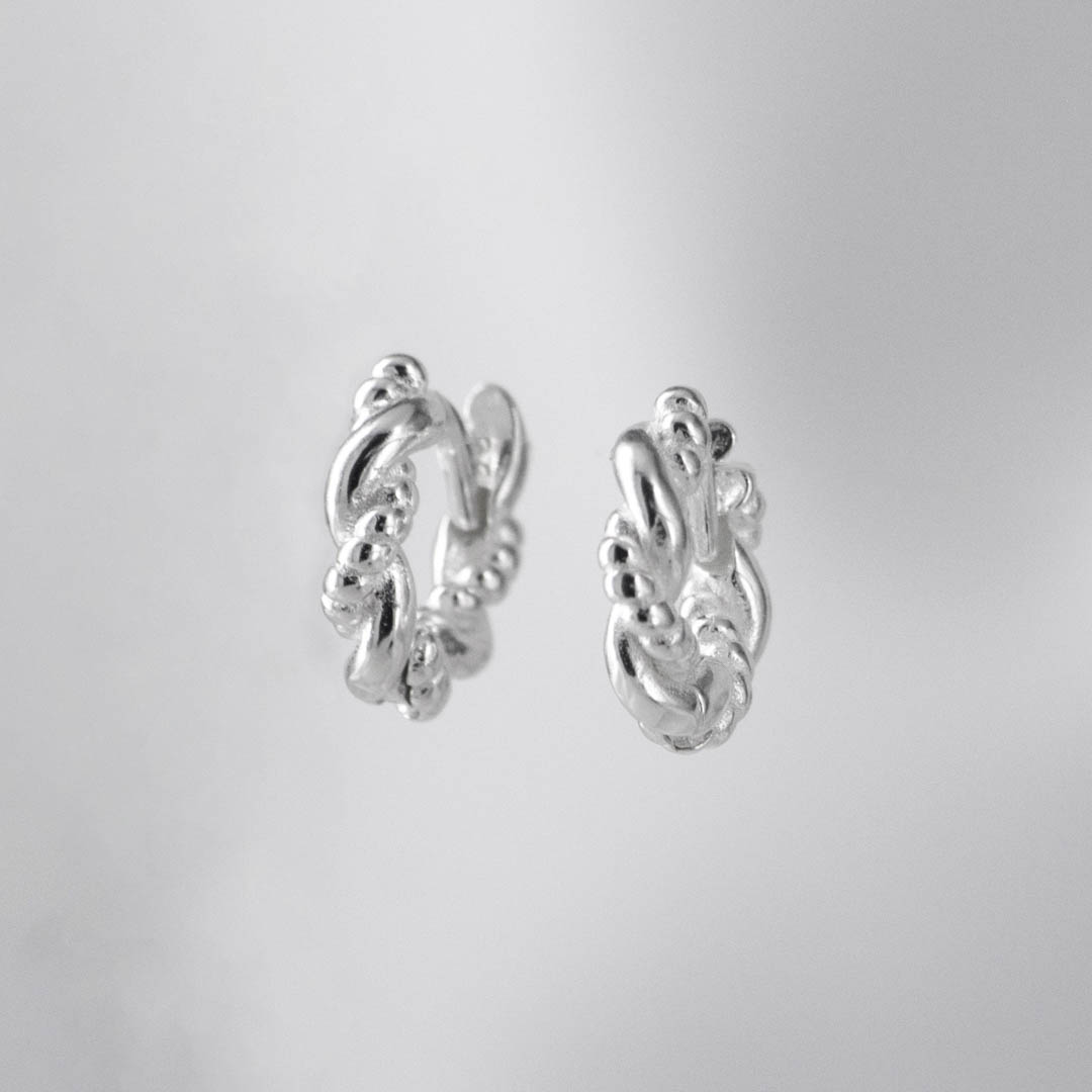 PZ35313 - CANDONGA TRENZADA 11MM - 2 CANDONGA TRENZADA 11MM