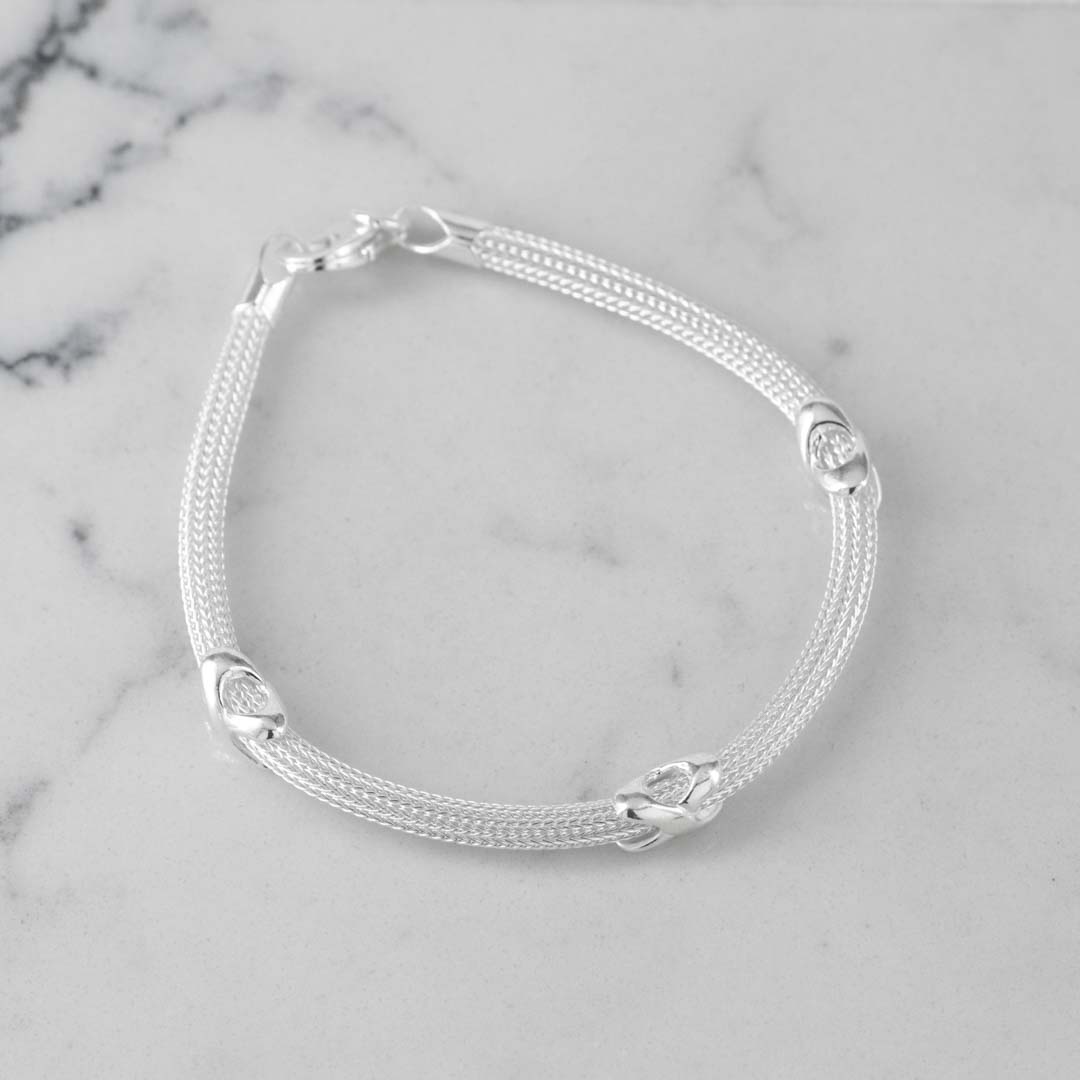 PULSERA MALLA 3MM TRIPLE X